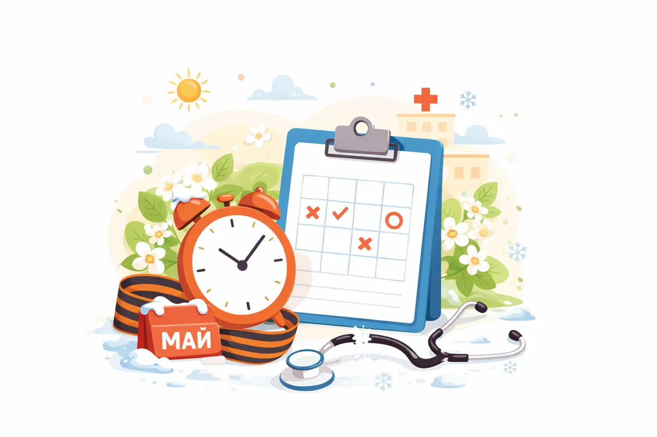 График работы на майские праздники