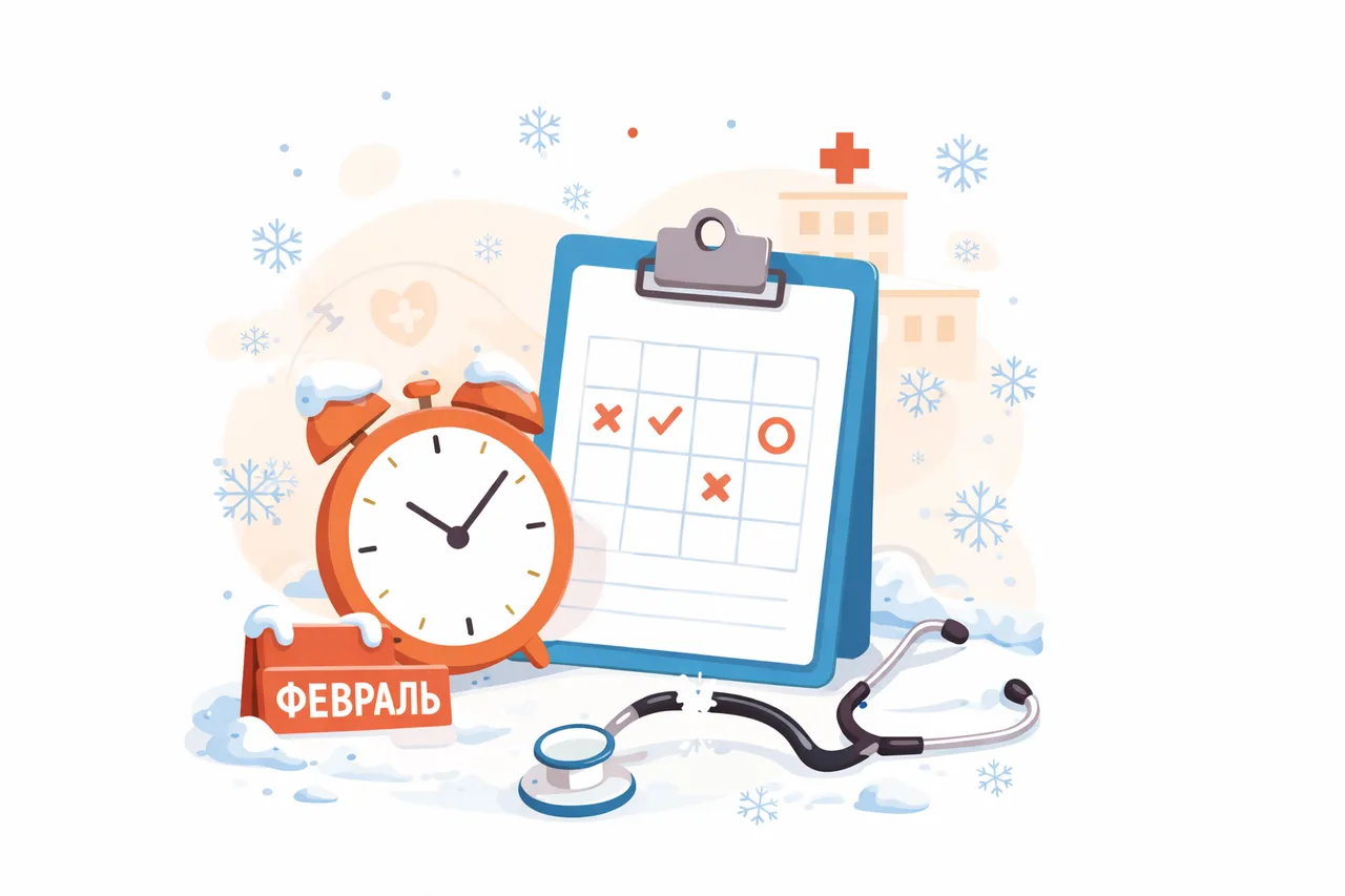 График работы в феврале